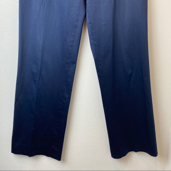 LAFAYETTE 148 Flat Front Trousers Navy - Picture 3 of 7